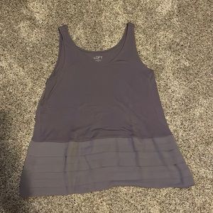 Ann Taylor Loft purple tank top in size medium petite